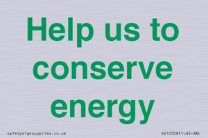 Help us to conserve energy 
